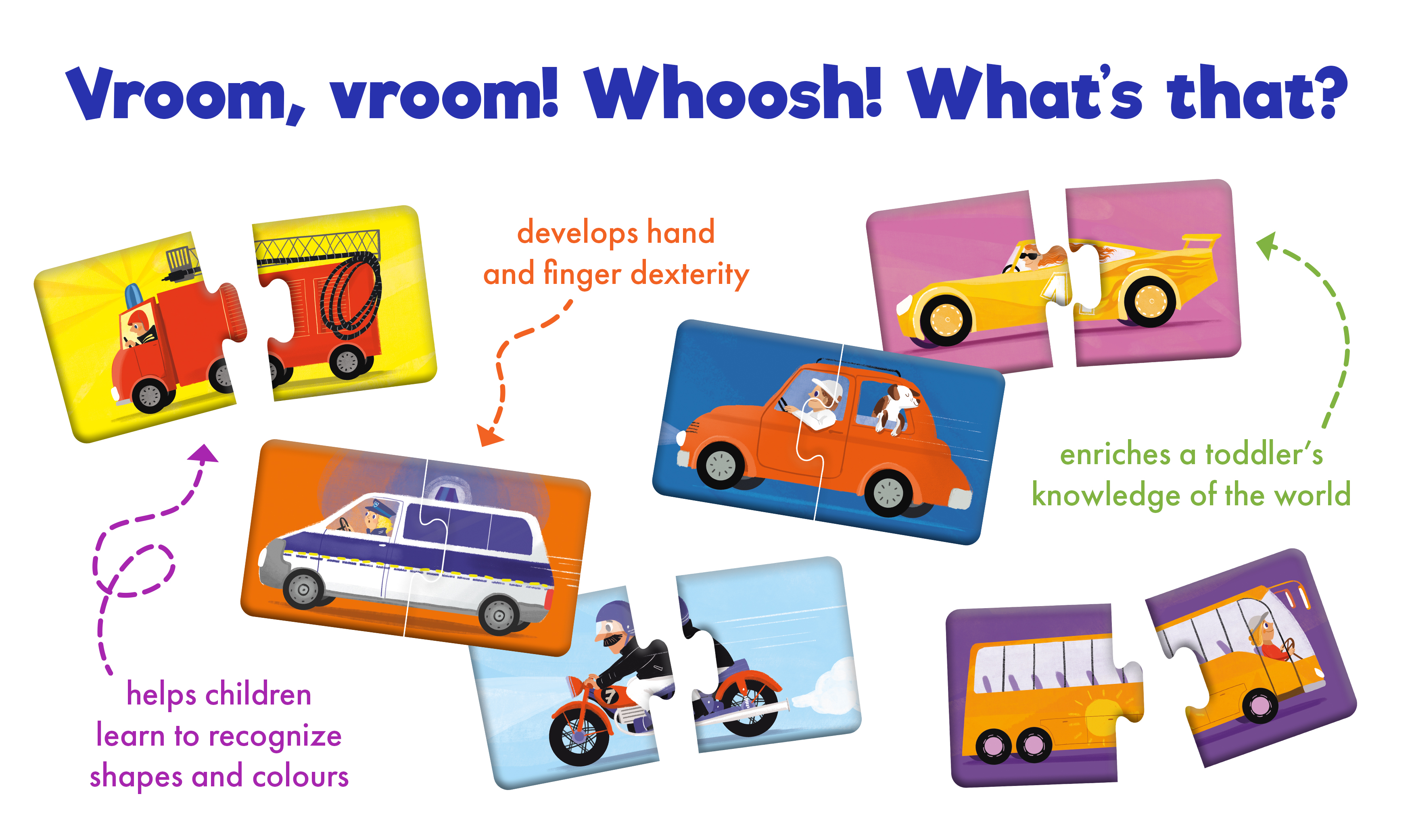 Wizualizacja puzzli Auta - wydanie międzynarodowe Cars. My First Jigsaw Puzzle. Captain Smart 